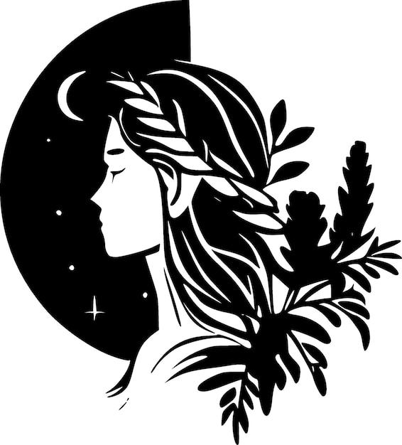 Boho Black and White Vector illustration