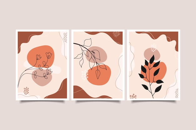 boho botanical modern art collection