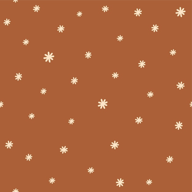 Boho Christmas stars seamless pattern Tiny stars repeated background Cute hand drawing boho style prints Vector illustration Wrapping paper fabric textile Winter holidays print