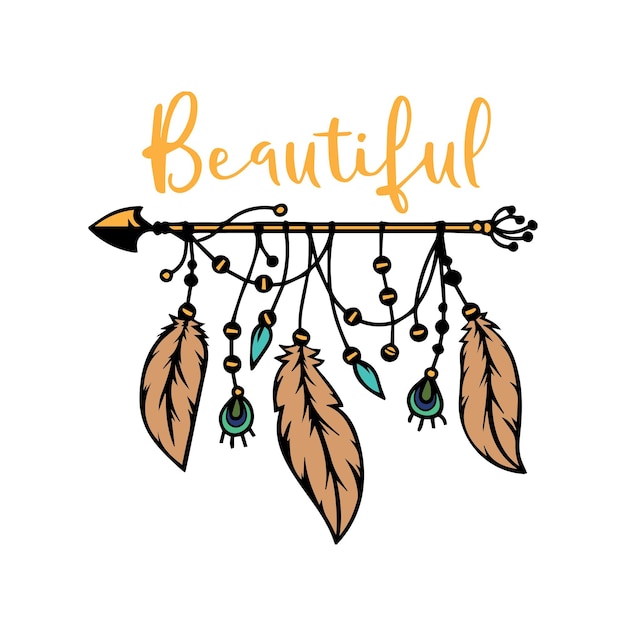 Vector boho dreamcatcher clipart vector design