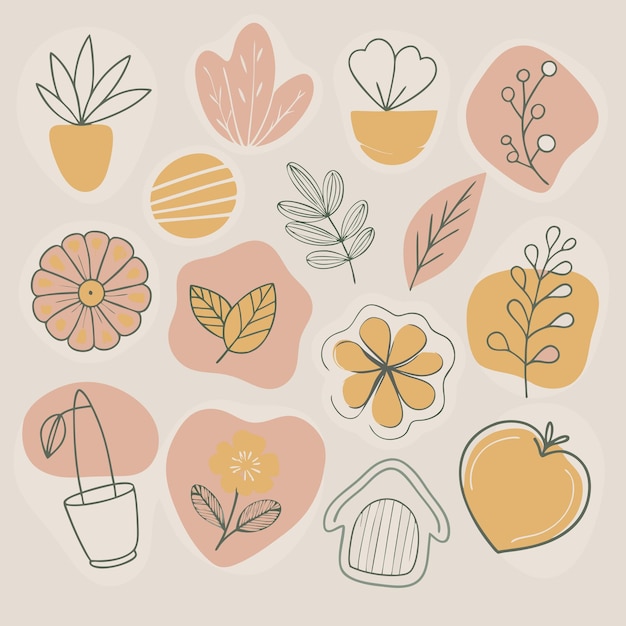 Boho Floral Plant Stickers for Planners Journals and More