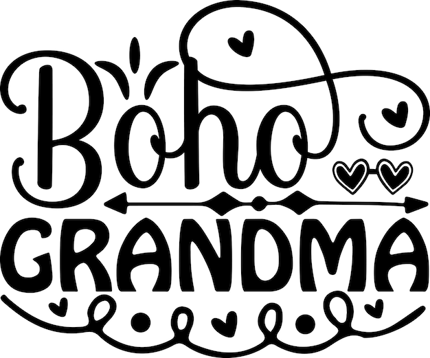 Vector boho grandma