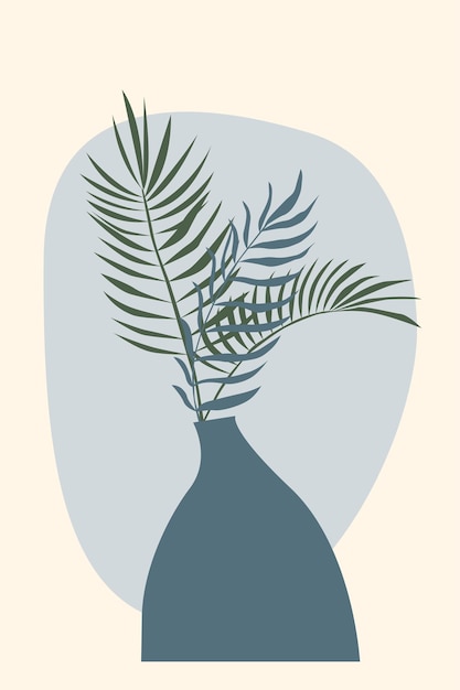 boho minimalist vase with plant icon