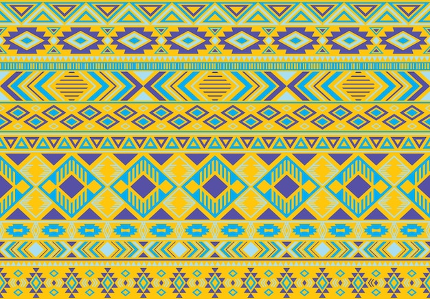 Boho pattern tribal ethnic motifs geometric seamless vector background Abstract ikat tribal motifs clothing fabric textile print traditional design with triangle and rhombus shapes