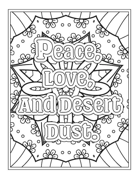 Boho Quotes Coloring Pages for Kdp Coloring Pages