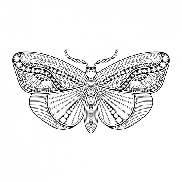 Boho style decorative butterfly