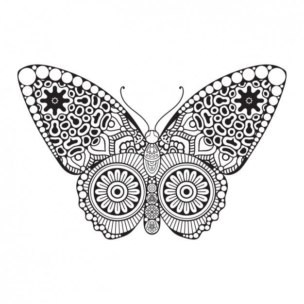 Boho style decorative butterfly