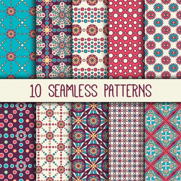 Boho style patterns collection