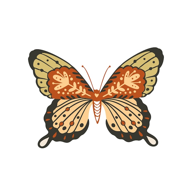 Boho vector butterfly