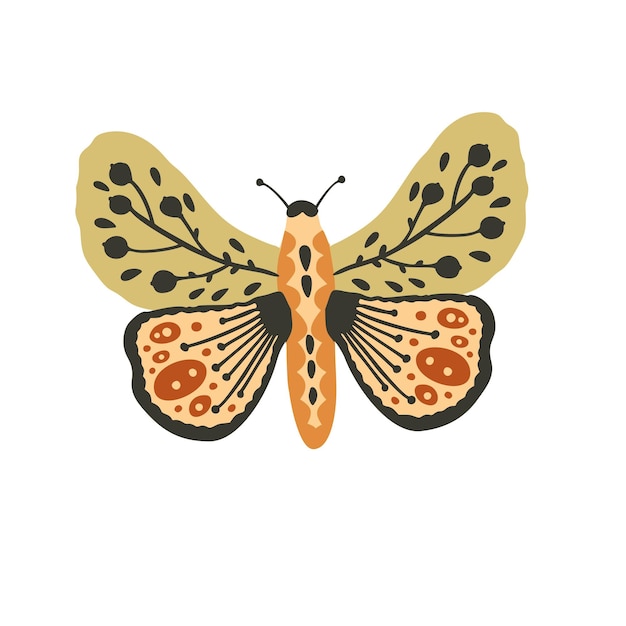 Boho vector butterfly