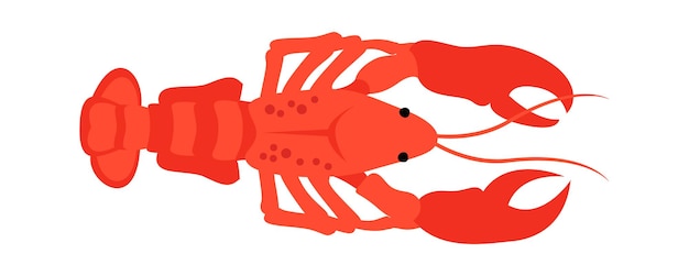 Boiled lobster icon Vector illustration