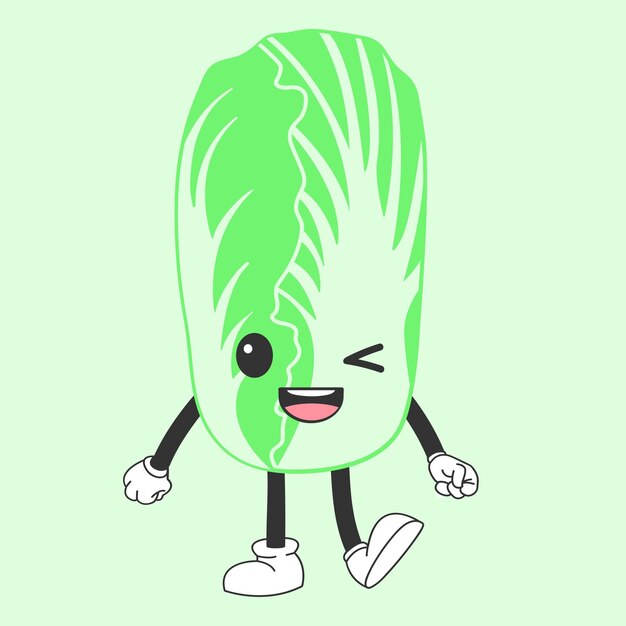 Vector bok choy character chinese cabbage emoticon