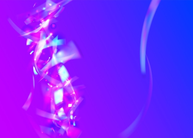 Bokeh Background. Purple Party Texture. Fantasy Foil. Shiny Design. Laser Abstract Gradient. Light Sparkles. Festive Art. Cristal Glare. Blue Bokeh Background