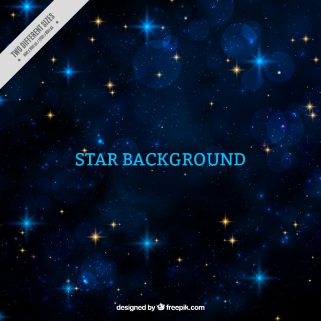 Vector bokeh background with bright stars