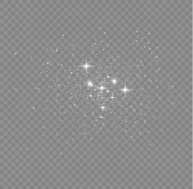 Bokeh effect white sparkle blur starry flash sparks Star dust lens flare Christmas light Vector