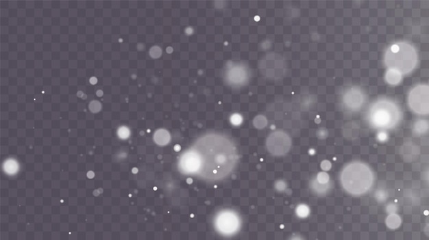 Bokeh light lights effect background. Christmas background. Powder PNG. Magic bokeh shines with.