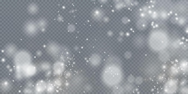 Bokeh light lights effect background White png dust light Christmas background of shining dust