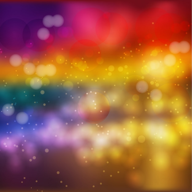 Bokeh lights effect on colorful gradient background