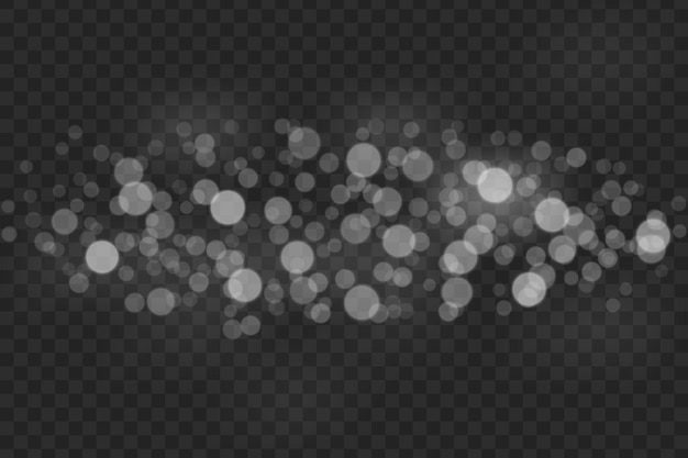 Bokeh lights effect isolated