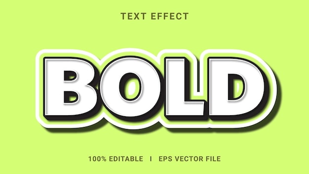 Vector bold 3d editable text effect premium vector for illustrator