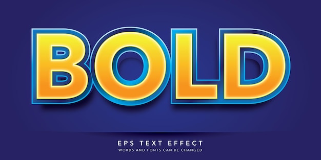 bold 3d editable text effect