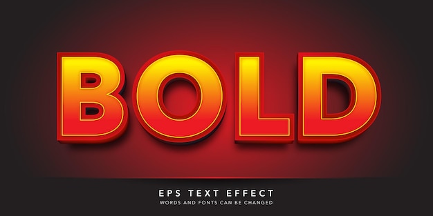 bold 3d editable text effect