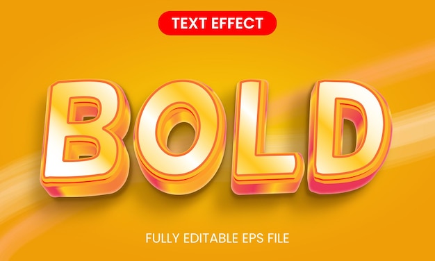 Bold 3d editable text effect