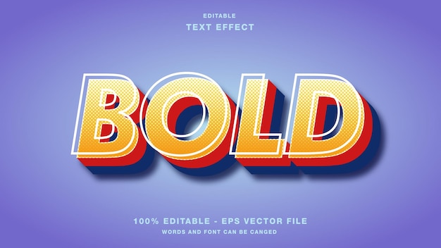 Bold 3D Editable Text Effect