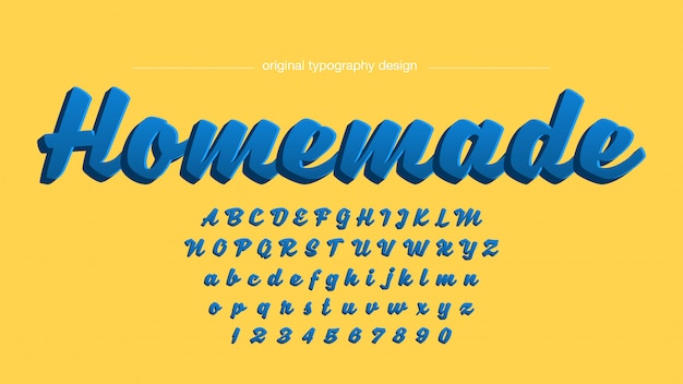 Bold 3D Handwritten Typography Design