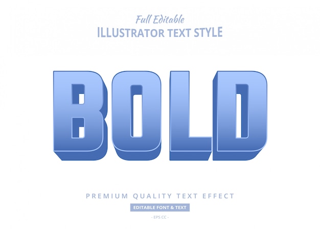 Bold 3D Text Style Effect