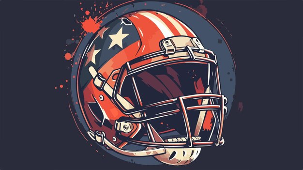 Bold American Football Emblem Icon Vector Illustration