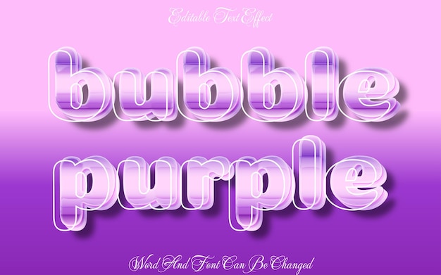 Bold bubble editable text effect