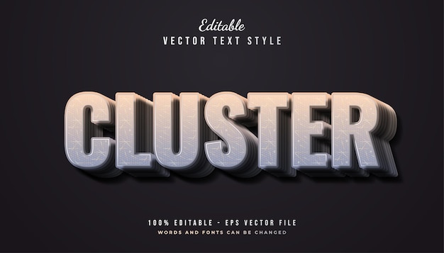 Bold Cluster Text Style Effect