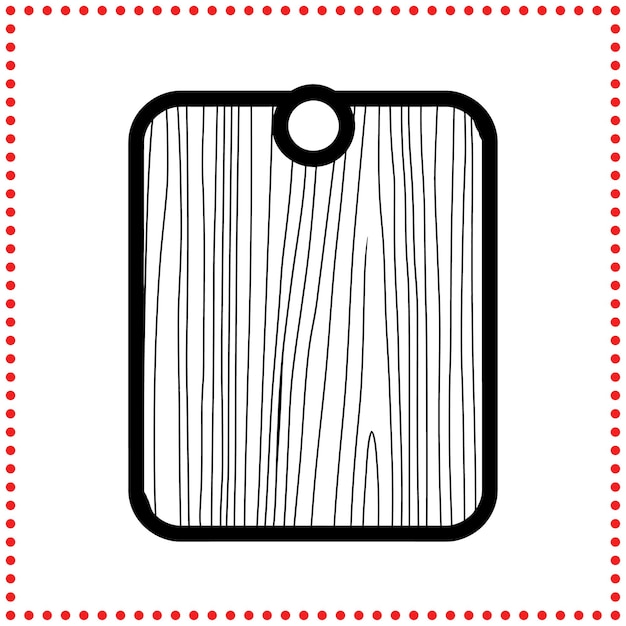 Vector bold cutting board icon great for food industry logos and packaging designs