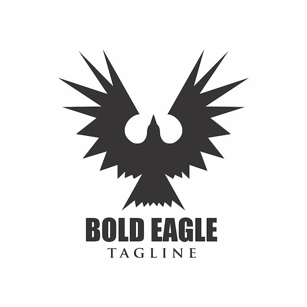 Bold eagle silhouette vector best design