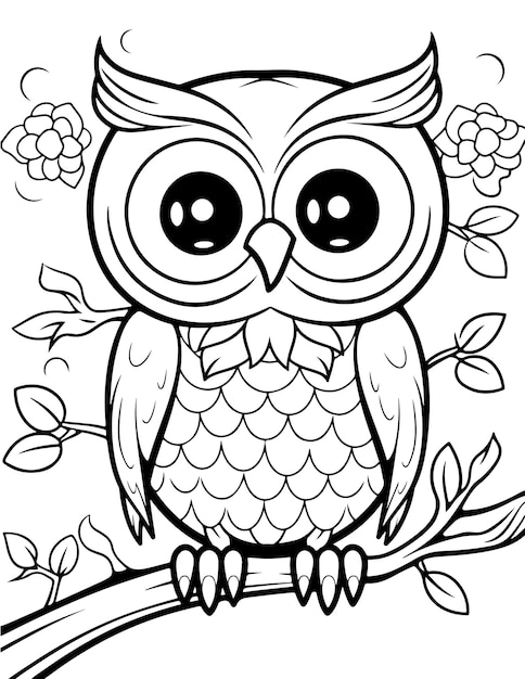 Bold and easy animal coloring page for kids cute animal Print