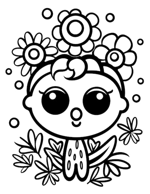 Bold and Easy coloring Pages with Bold and simple outline