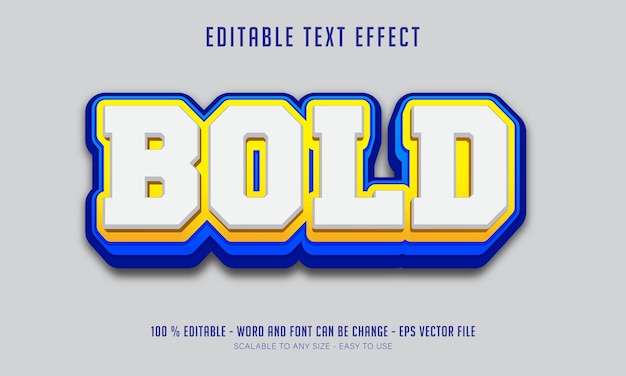 bold editable text effect