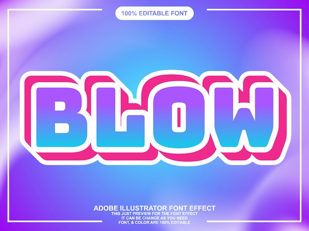 bold editable text font effect