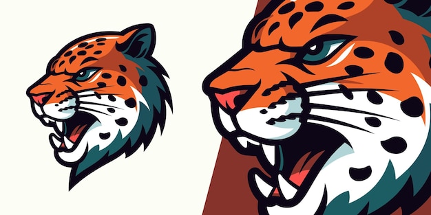 Bold and Fierce Modern Jaguar Mascot Logo Design for Team Spirit and TShirt Printing