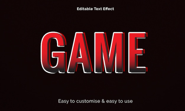 Bold Gaming Editable Text effect