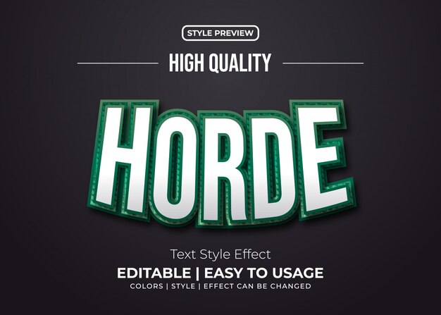 Bold Green Text Style Effect