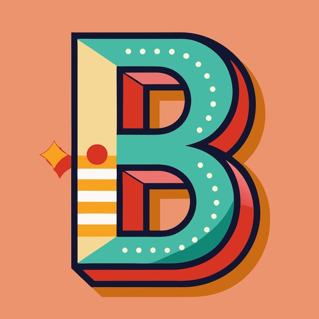 Vector bold letter b vector simple and clear design for typography branding and initials themes