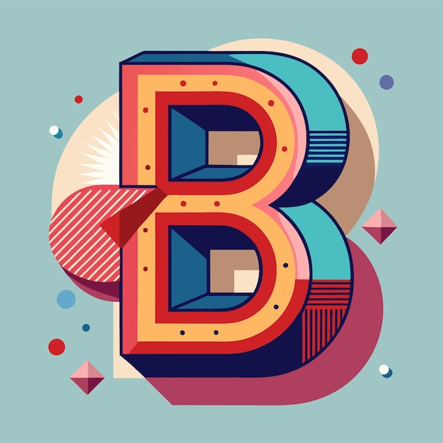 Vector bold letter b vector simple and clear design for typography branding and initials themes