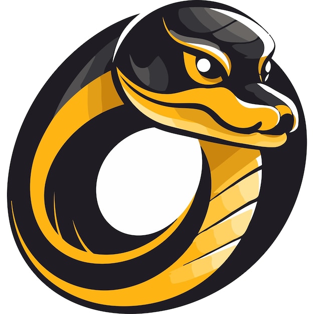 A bold and powerful snake logo perfect for a sports team brand or organization seeking a strong and unique identity