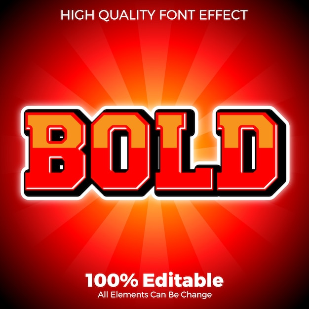 bold red with gloss effect style editable font 