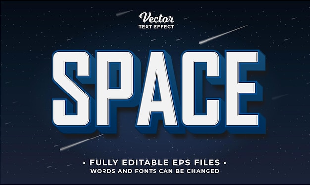 bold space text effect editable eps cc words and fonts can be changed