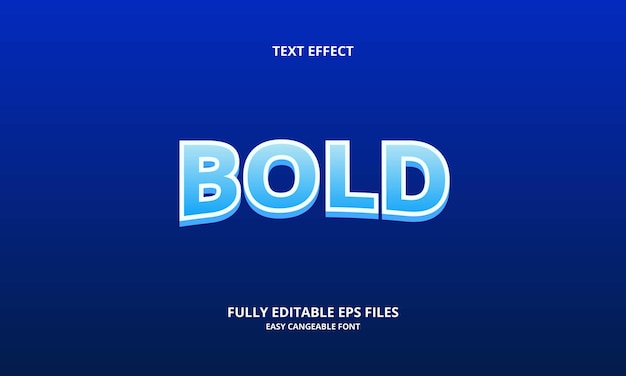 bold text effect design template