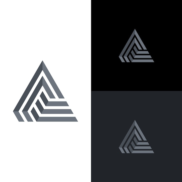 Bold triangle logo stripes shape