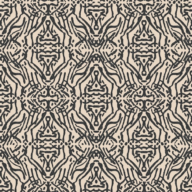 Vector bold tribal ikat styled abstract seamless